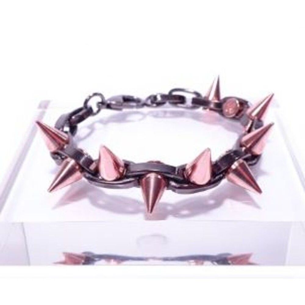 Joomi Lim Women's Single Row Spike Rhodium Rose Gold Bracelet NWOT 168